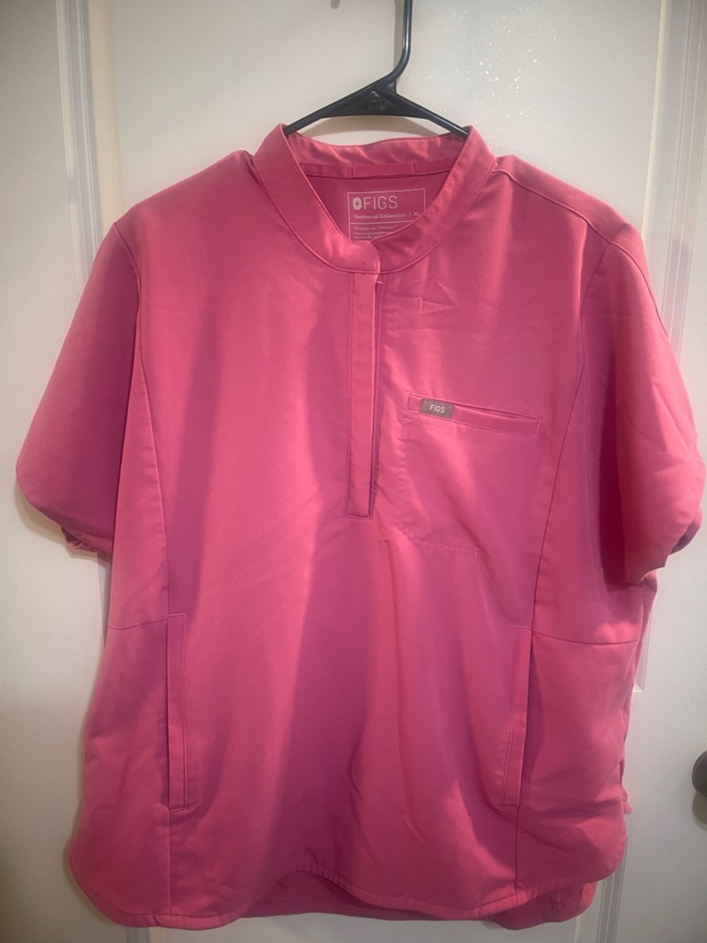 Figs F’ing pink scrub top